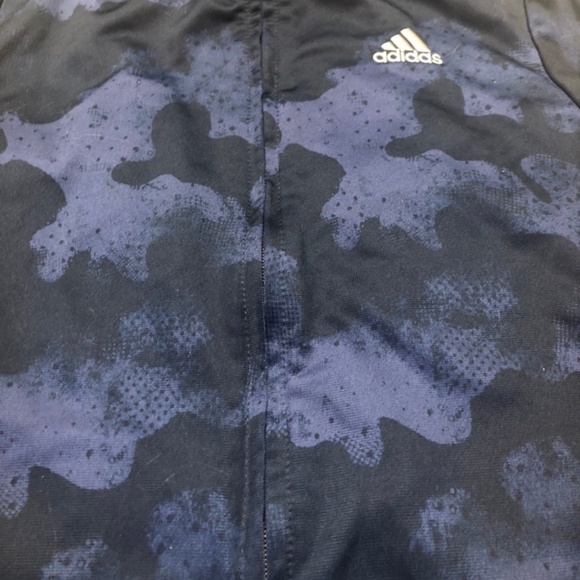 Adidas Track Jacket Boys Jump Suit Blue Camo sz 7 - Picture 3 of 3